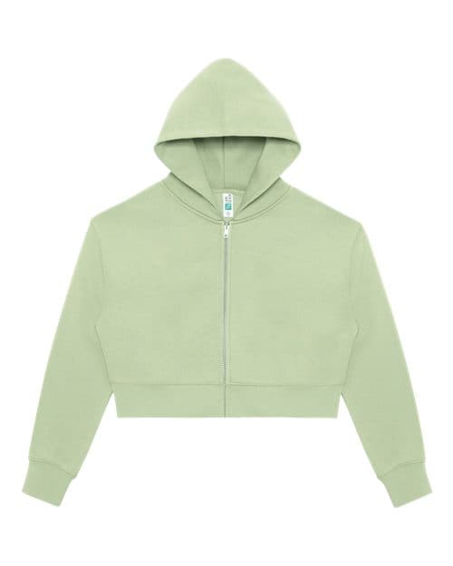 Lane Seven Women's Relaxed Cropped Full-Zip Hoodie Sweatshirt