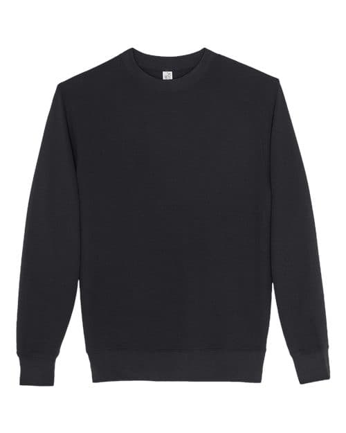 Lane Seven Unisex Thermal Crewneck Sweatshirt in Black