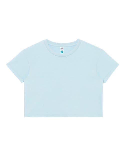Lane Seven Women's Crop Tee in Baby Blue