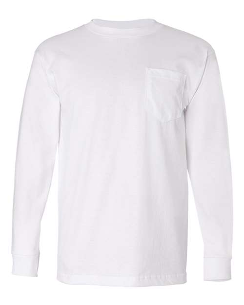 Bayside Unisex USA-Made Long Sleeve Pocket T-Shirt