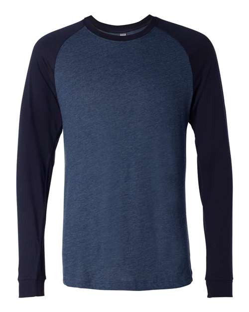BELLA + CANVAS Men's Long Sleeve Jersey Baseball Tee