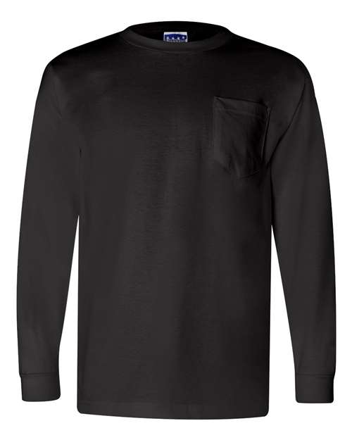 Bayside Unisex Union-Made Long Sleeve Pocket T-Shirt