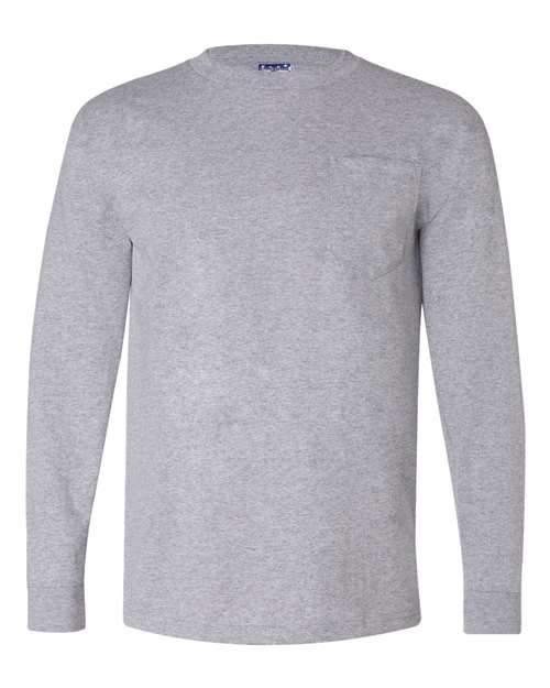 Bayside Unisex Union-Made Long Sleeve Pocket T-Shirt