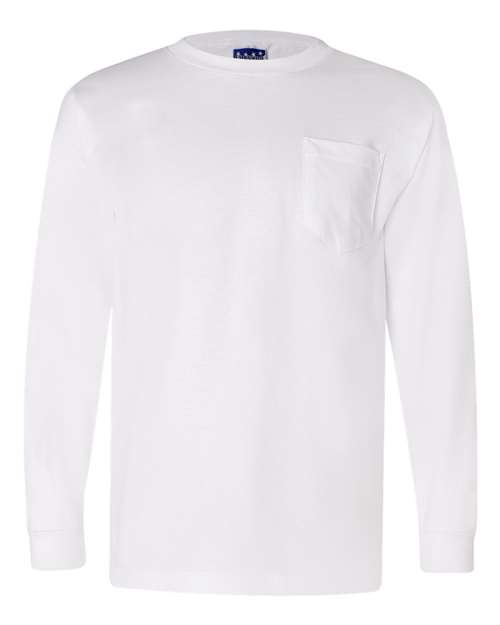 Bayside Unisex Union-Made Long Sleeve Pocket T-Shirt