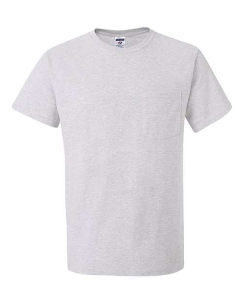 JERZEES Unisex Dri-Power® 50/50 Pocket T-Shirt in Ash