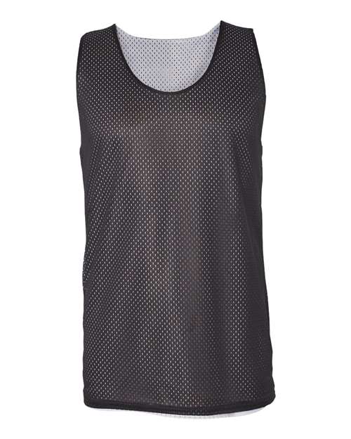 Badger Men's Pro Mesh Reversible Tank Top in Black/ White