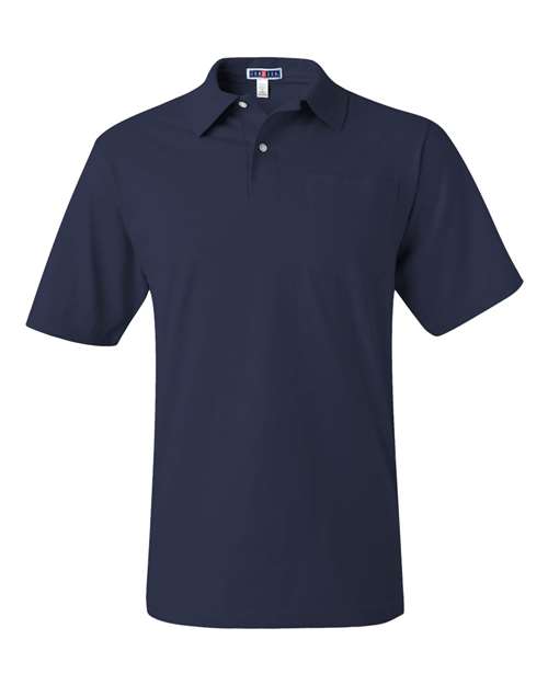 JERZEES Men's SpotShield® 50/50 Polo with Pocket