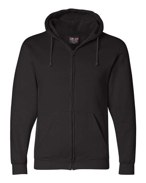 Bayside Unisex USA-Made Full-Zip Hooded Sweatshirt in Black