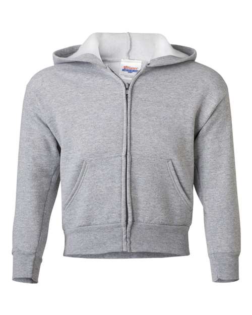 Hanes Youth EcoSmart® Full-Zip Hooded Sweatshirt