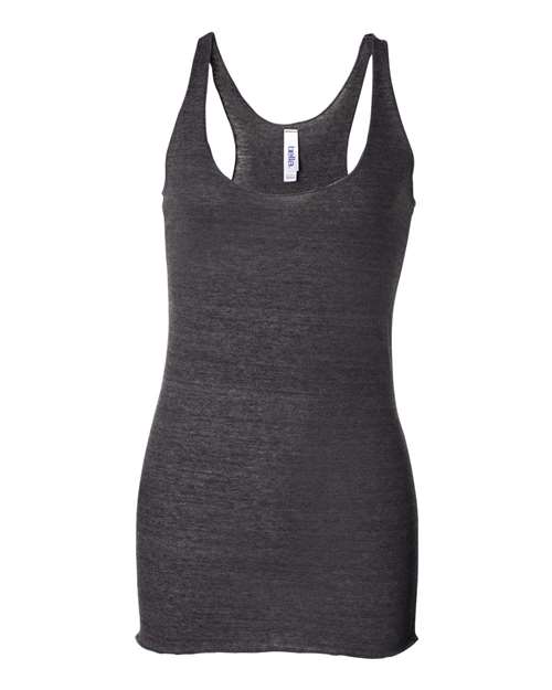 BELLA + CANVAS Women's Triblend Racerback Tank in Charcoal Black Triblend