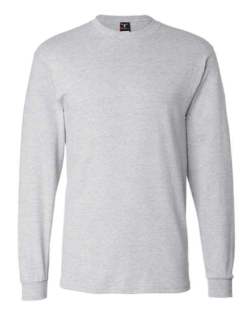 Hanes Unisex Beefy-T® Long Sleeve T-Shirt in Ash