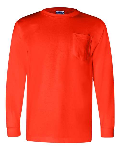Bayside Unisex Union-Made Long Sleeve Pocket T-Shirt