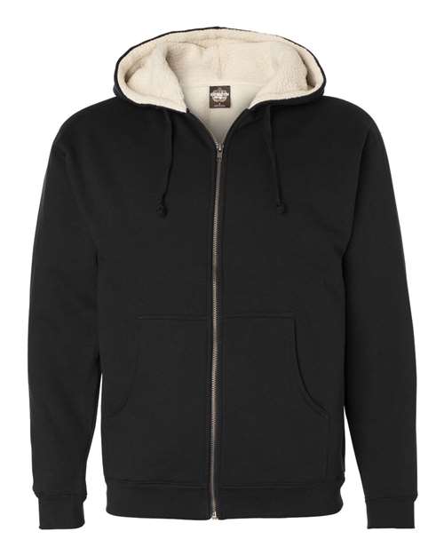 Independent Trading Co. Men's Sherpa-Lined Full-Zip Hooded Sweatshirt
