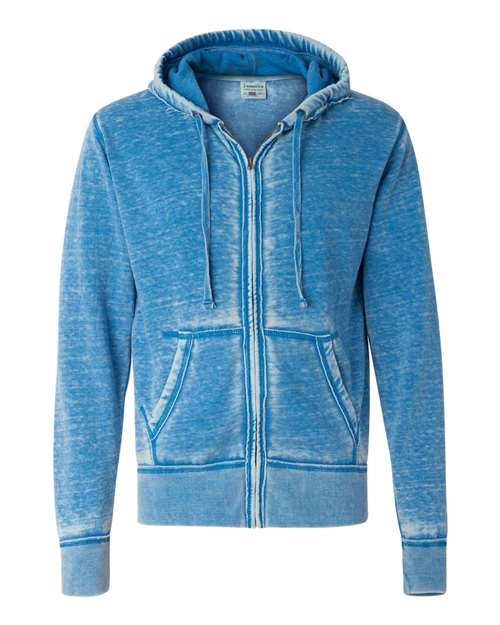 J. America Men's Vintage Zen Fleece Full-Zip Hooded Sweatshirt