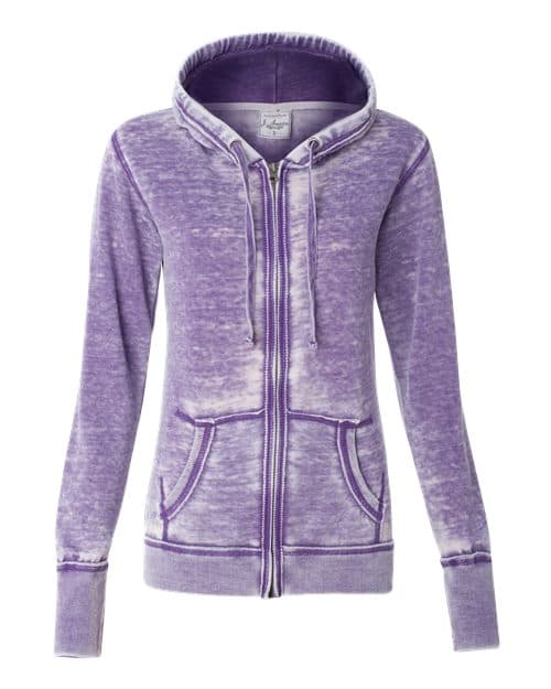 J. America Women's Zen Fleece Full-Zip Hooded Sweatshirt
