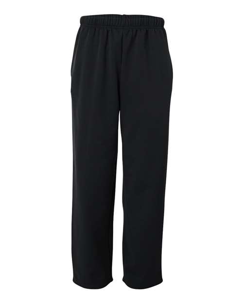 Badger Unisex Performance Fleece Open-Bottom Sweatpants in Black