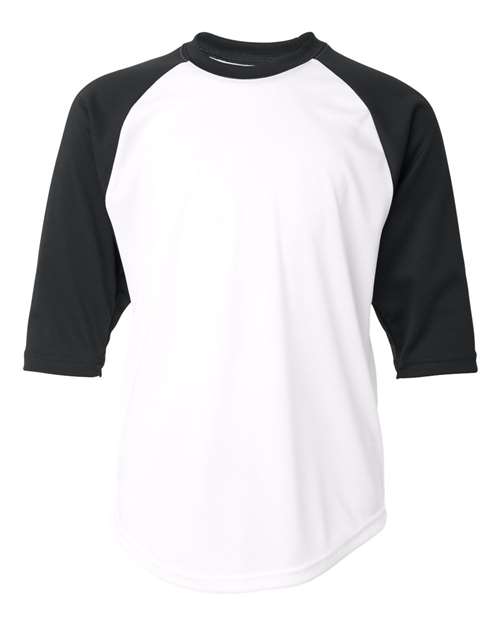 Badger Youth B-Core Three-Quarter Sleeve Baseball T-Shirt