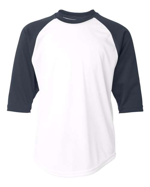 Badger Youth B-Core Three-Quarter Sleeve Baseball T-Shirt