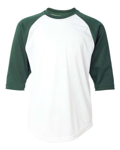 Badger Youth B-Core Three-Quarter Sleeve Baseball T-Shirt