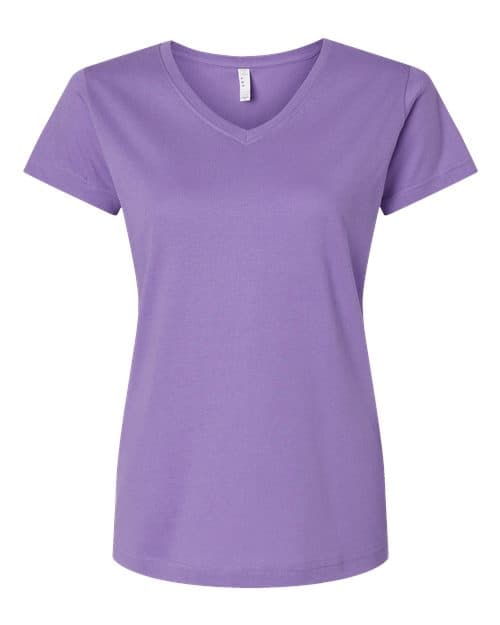LAT Women's Fine Jersey V-Neck Tee