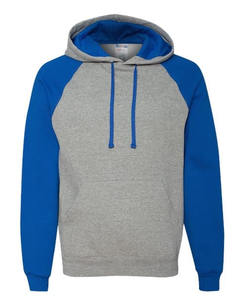 JERZEES Unisex Nublend® Colorblocked Raglan Hooded Sweatshirt
