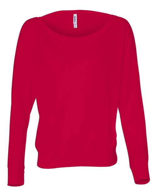 BELLA + CANVAS Women’s Flowy Off Shoulder Long Sleeve Tee