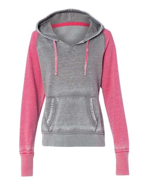 J. America Women's Zen Fleece Raglan Hooded Sweatshirt