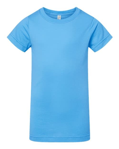 LAT Girls' Fine Jersey Tee in Aqua