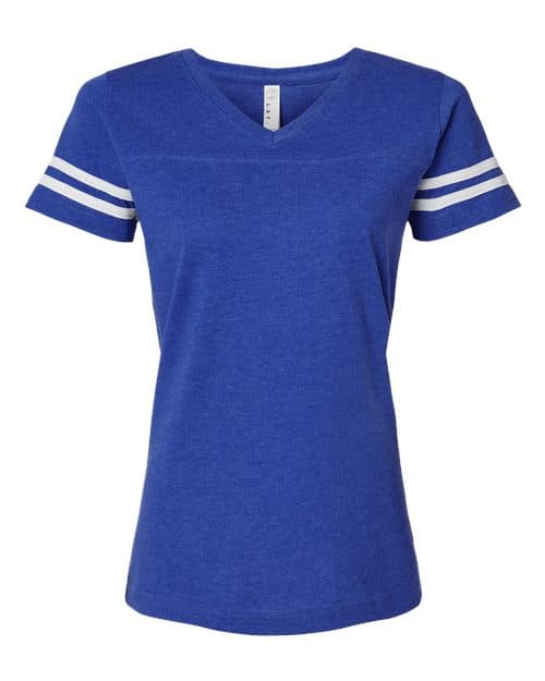 LAT Women's Football V-Neck Fine Jersey Tee