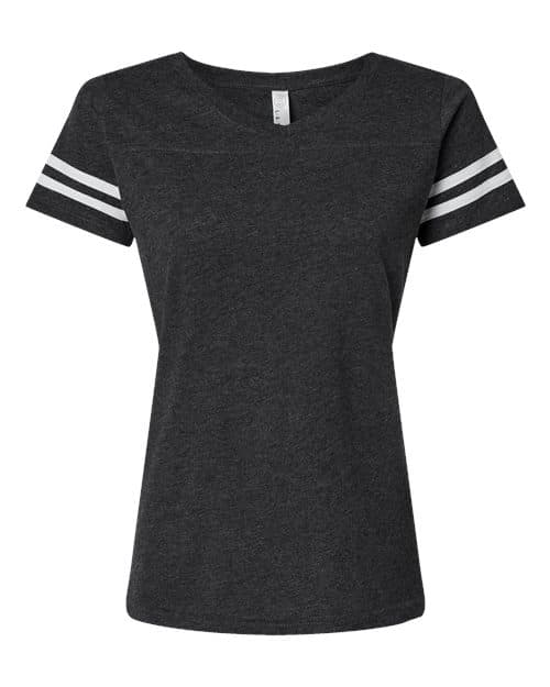LAT Women's Football V-Neck Fine Jersey Tee