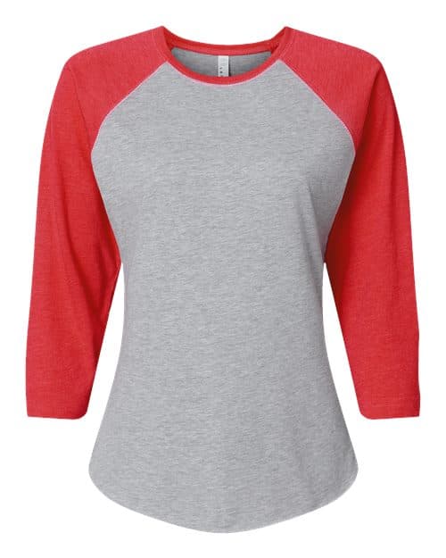 LAT Women's Baseball Fine Jersey Three-Quarter Sleeve Tee