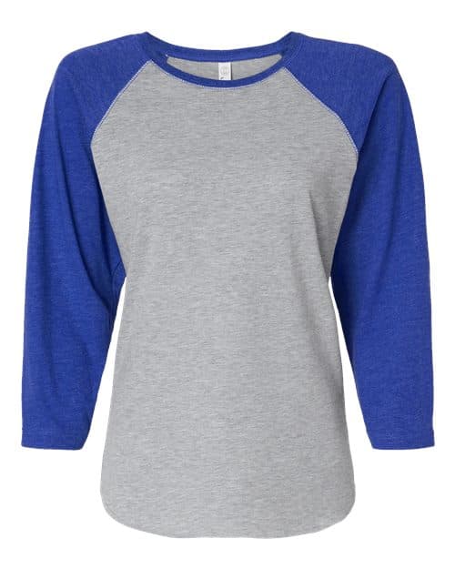 LAT Women's Baseball Fine Jersey Three-Quarter Sleeve Tee