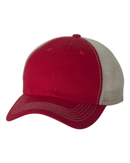 Valucap Contrast-Stitch Mesh-Back Cap