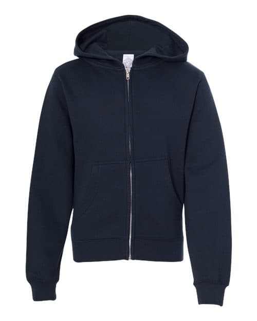 Independent Trading Co. Youth Midweight Full-Zip Hooded Sweatshirt