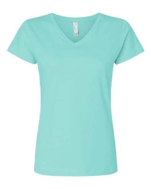 LAT Women's Fine Jersey V-Neck Tee