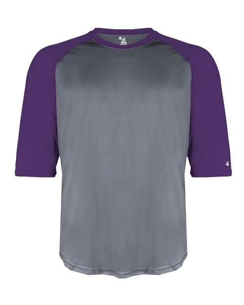 Badger Youth B-Core Three-Quarter Sleeve Baseball T-Shirt