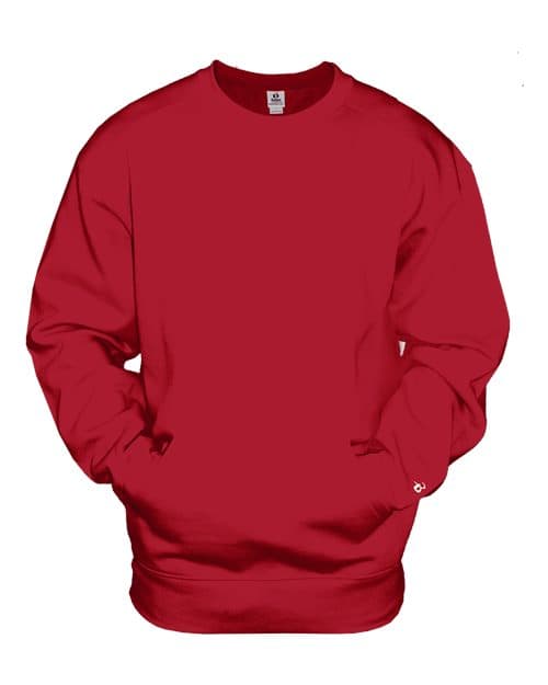 Badger Unisex Pocket Crewneck Sweatshirt