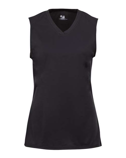 Badger Girls' B-Core Sleeveless T-Shirt in Black