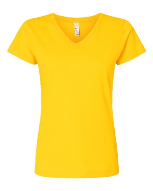LAT Women's Fine Jersey V-Neck Tee