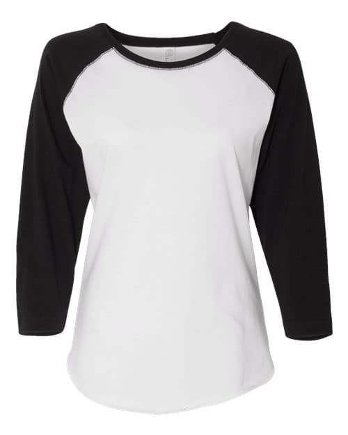 LAT Women's Baseball Fine Jersey Three-Quarter Sleeve Tee