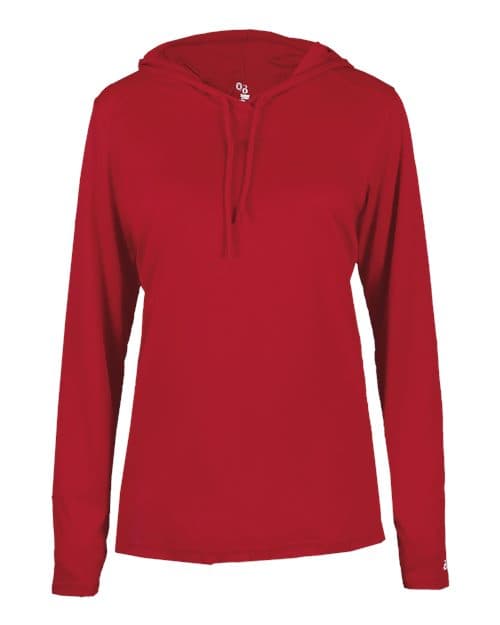 Badger Women's B-Core Hooded Long Sleeve T-Shirt