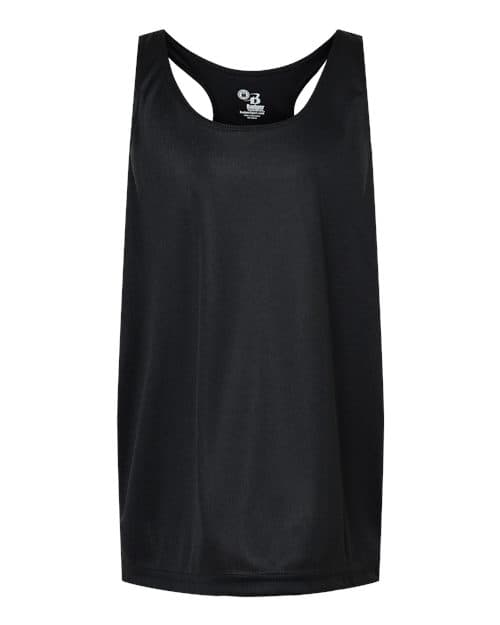 Badger Girls’ B-Core Racerback Tank Top in Black