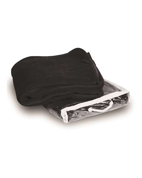 Alpine Fleece Micro Coral Fleece Blanket in Black