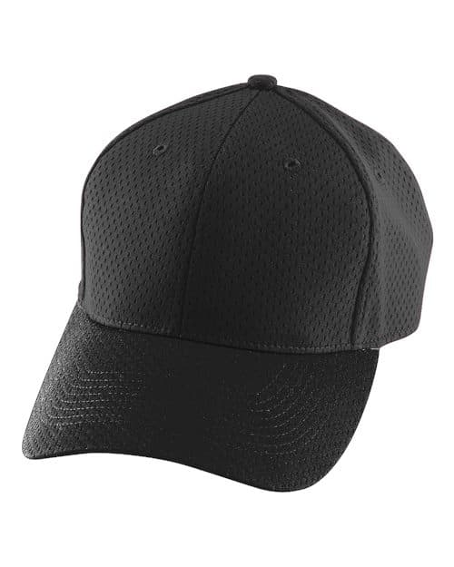 Augusta Sportswear Youth Athletic Mesh Cap in Black
