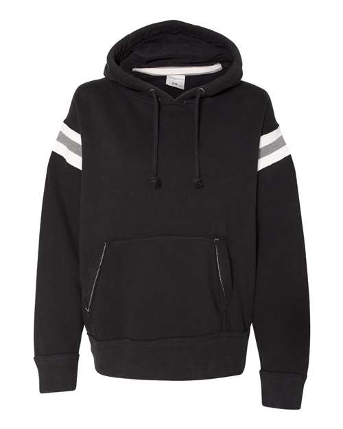 J. America Men's Vintage Athletic Hooded Sweatshirt in Black