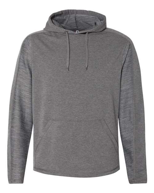 J. America Men's Omega Stretch Hooded Sweatshirt in Charcoal Triblend