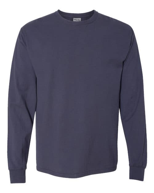 ComfortWash by Hanes Unisex Garment-Dyed Long Sleeve T-Shirt in Anchor Slate