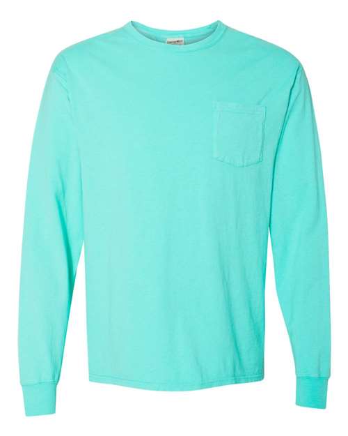 ComfortWash by Hanes Unisex Garment-Dyed Long Sleeve T-Shirt With a Pocket