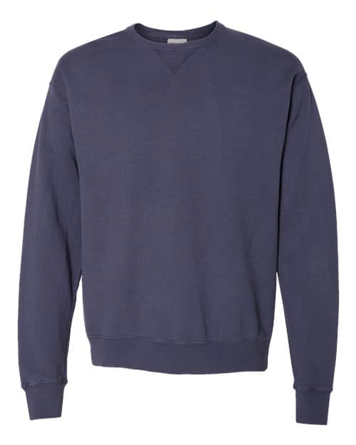 ComfortWash by Hanes Unisex Garment-Dyed Crewneck Sweatshirt in Anchor Slate