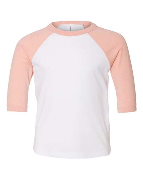 BELLA + CANVAS Toddler Three-Quarter Sleeve Baseball Tee